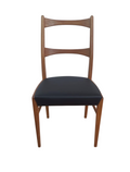 Chaise danoise vintage en teck – assise simili cuir noir (années 60) - Furniture 1960