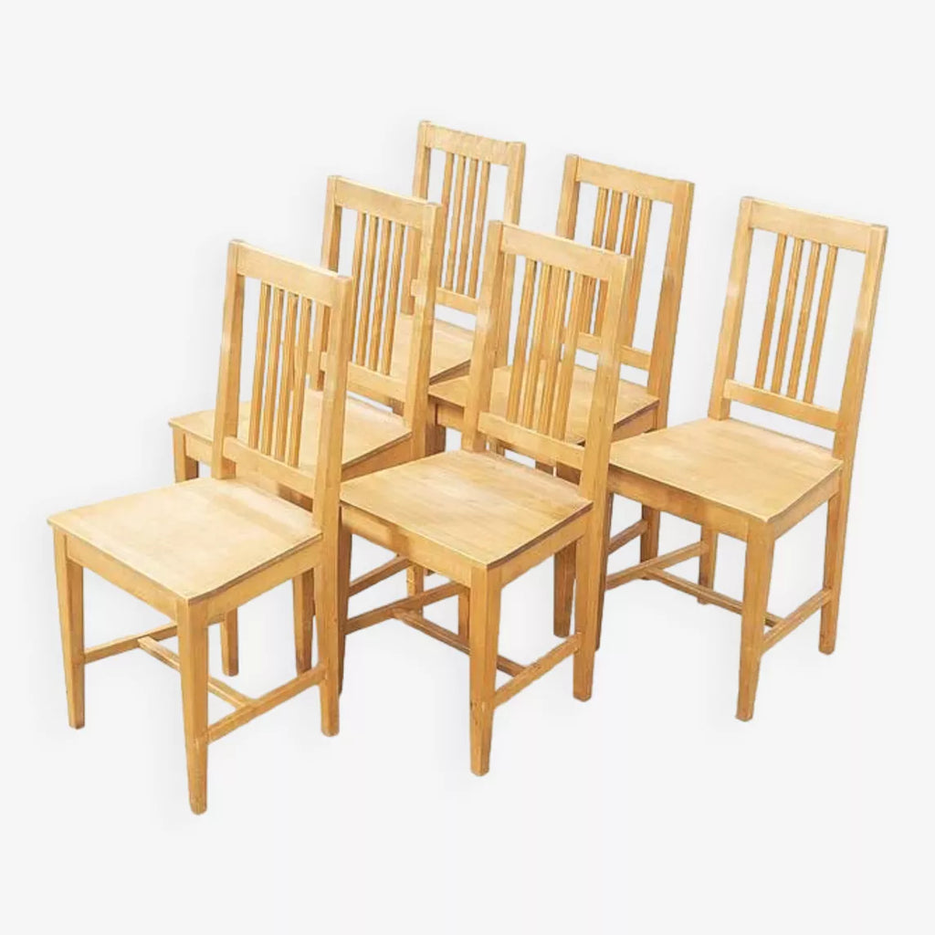 Lot de 6 chaises vintage Axel Larson – Möbel-Shop, Suède - Furniture 1960