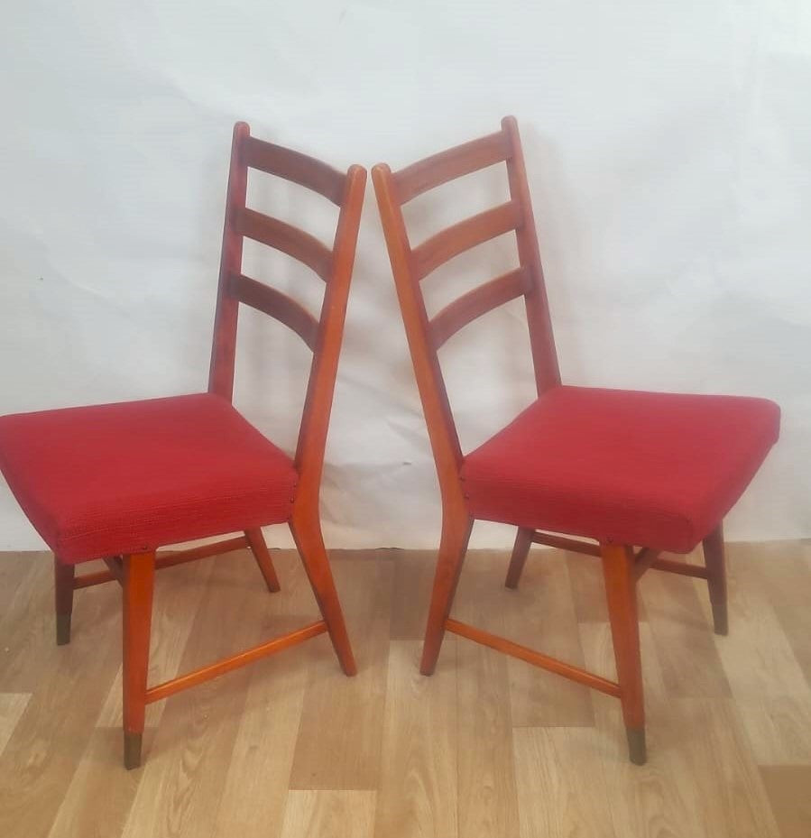 Lot de 4 chaises de salle à manger en teck – Fin XXe siècle - Furniture 1960