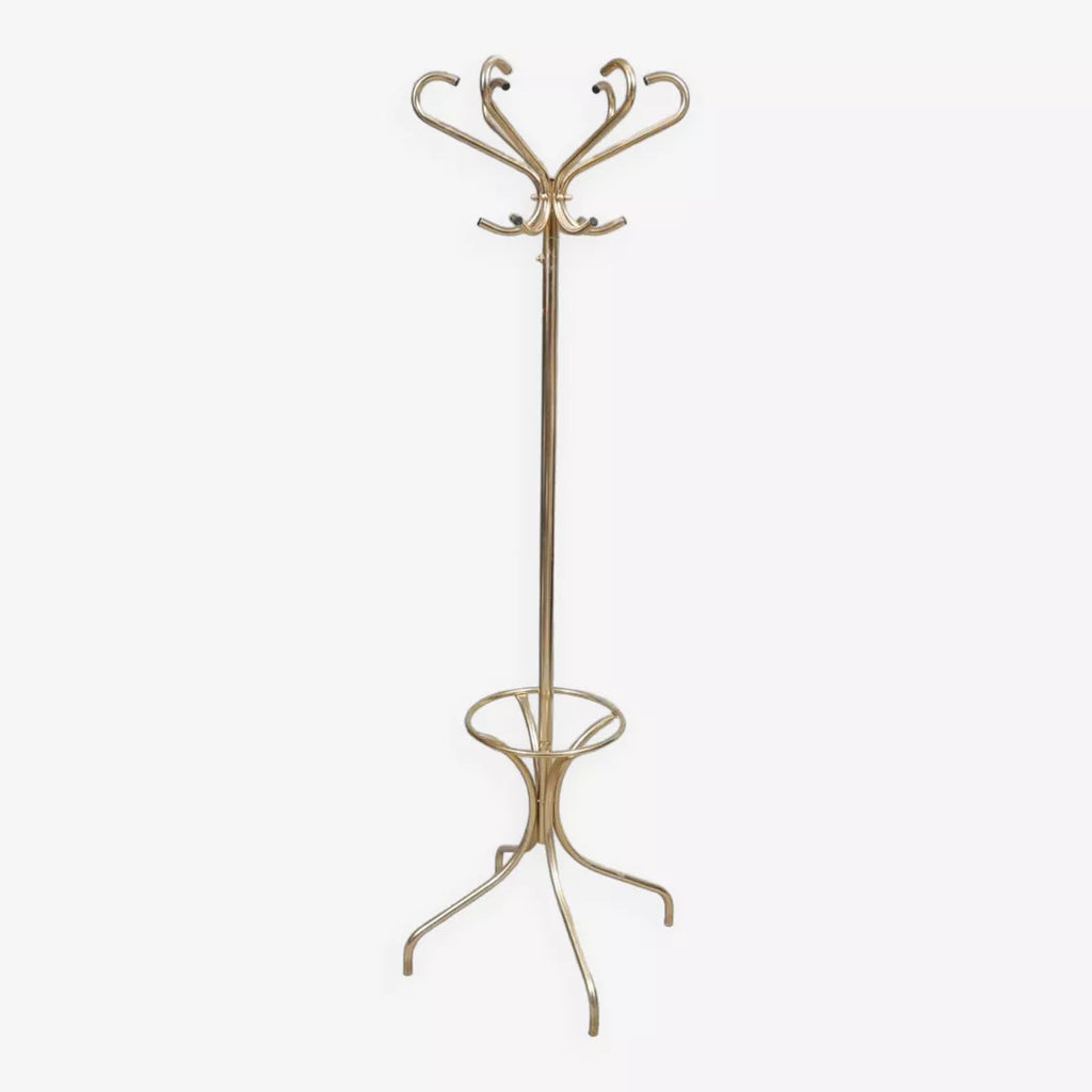 Porte manteau vintage metal dore 1960 - Furniture 1960