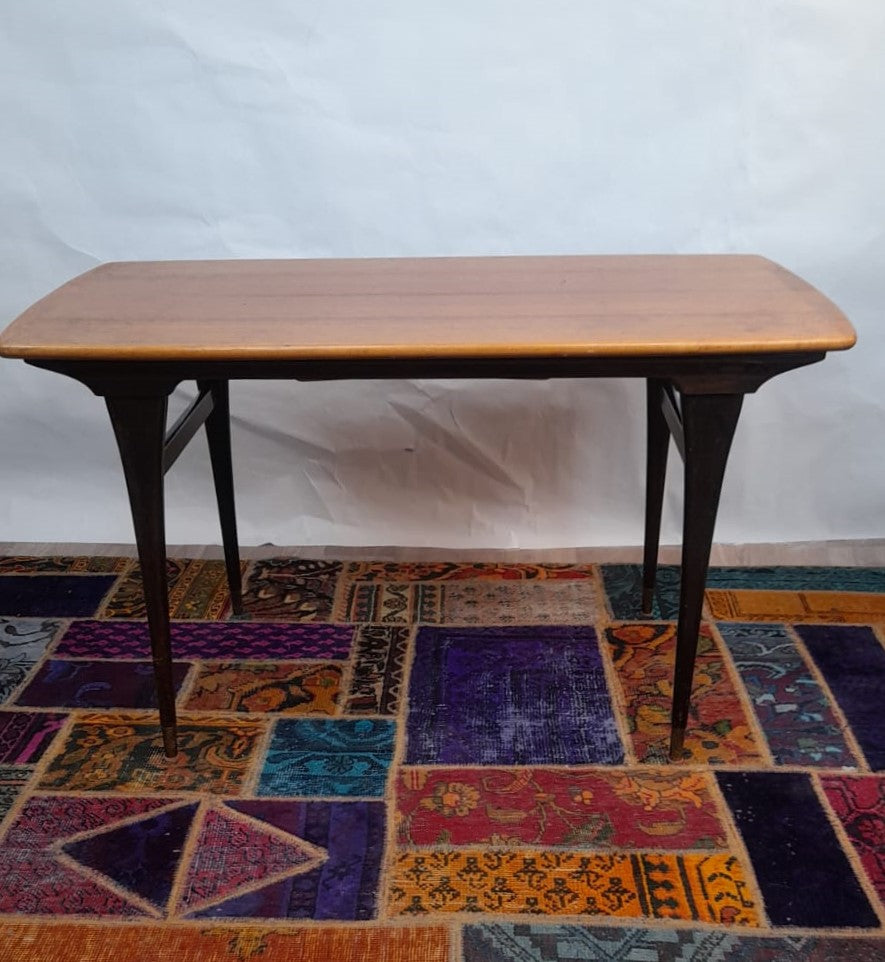 Table basse scandinave vintage en teck et laiton – années 60 - Furniture 1960