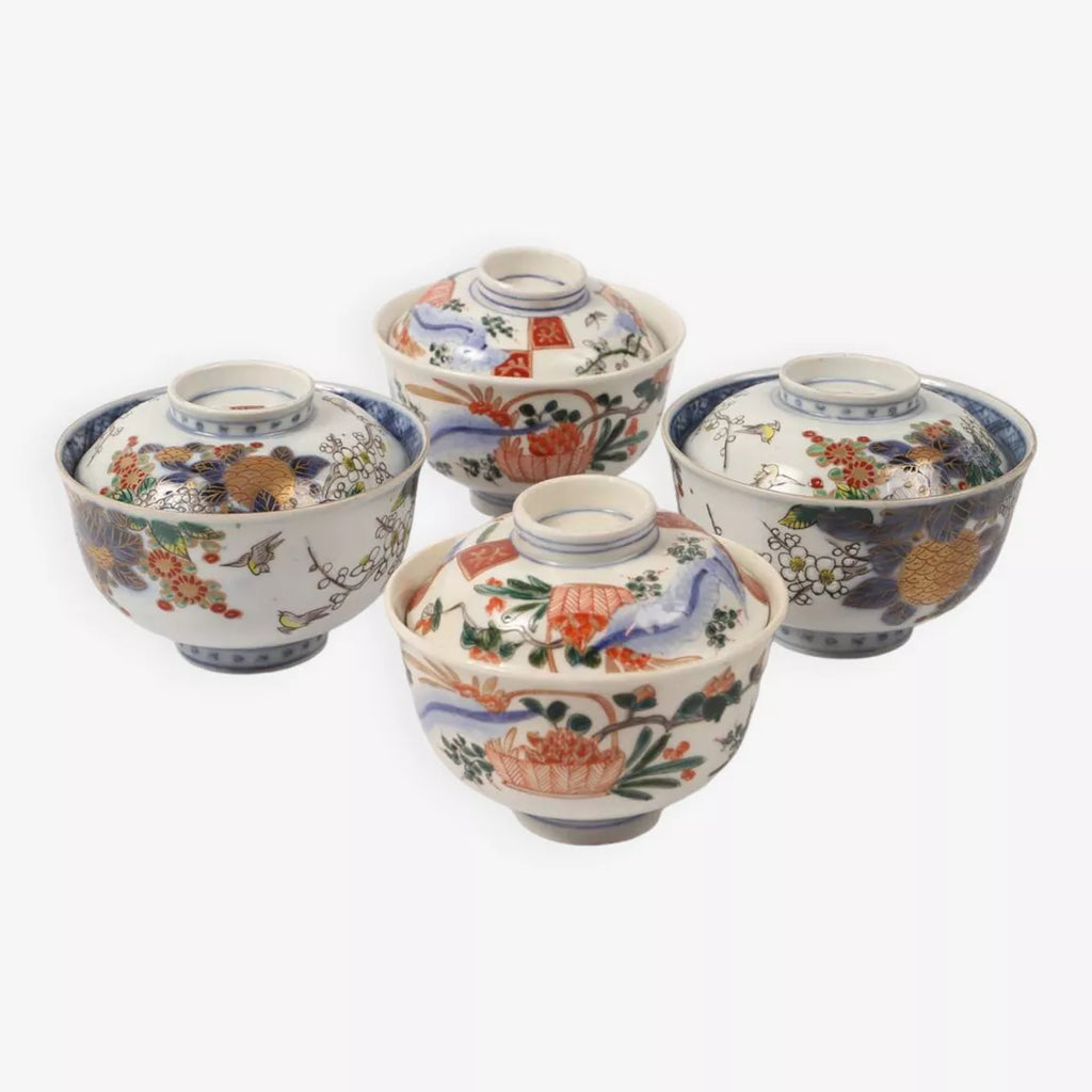 Ensemble de 04 bols couverts en porcelaine Imari – Japon, vers 1920 - Furniture 1960
