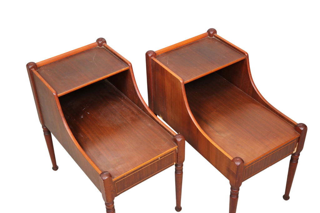 Paire de tables de chevet danoises scandinaves vintage en acajou – années 50 - Furniture 1960