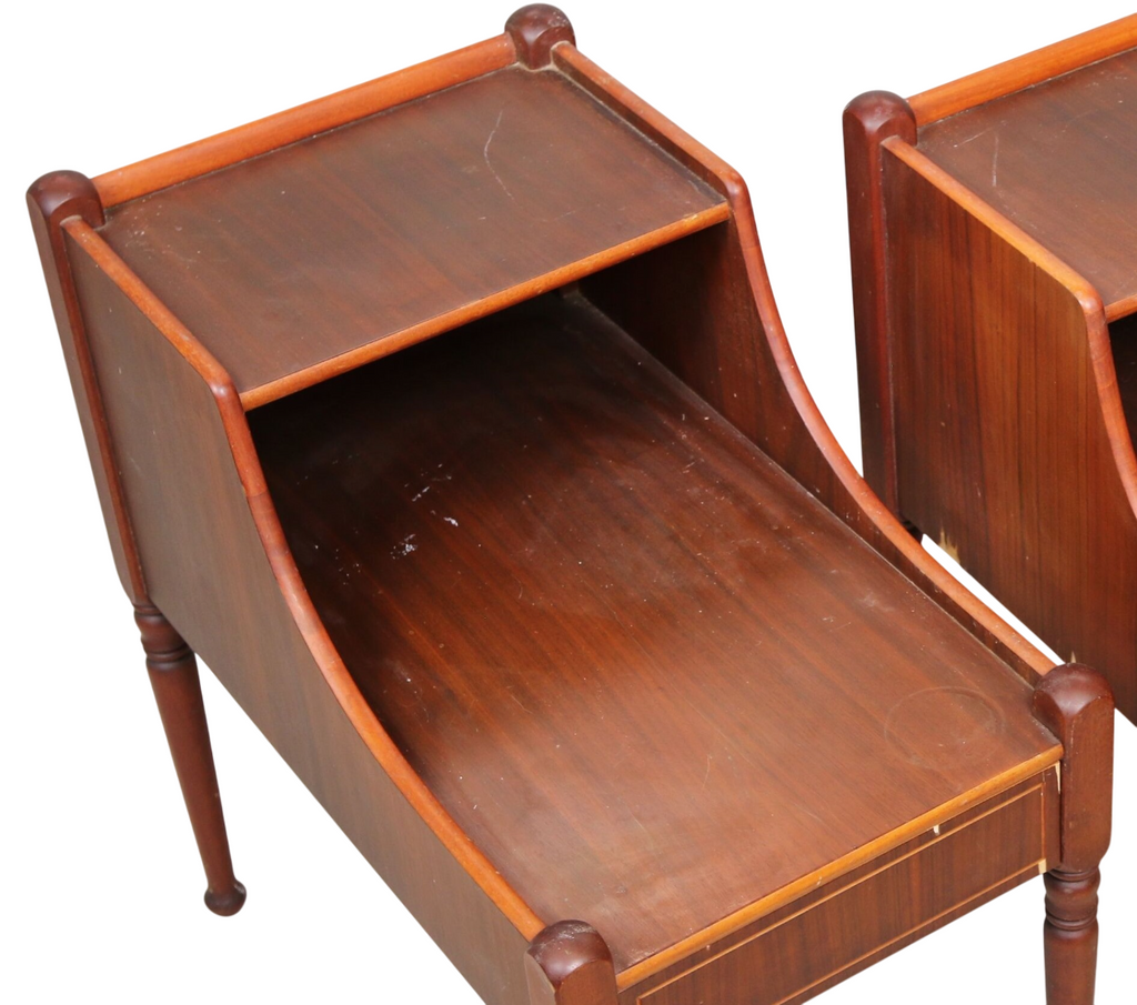 Paire de tables de chevet danoises scandinaves vintage en acajou – années 50 - Furniture 1960