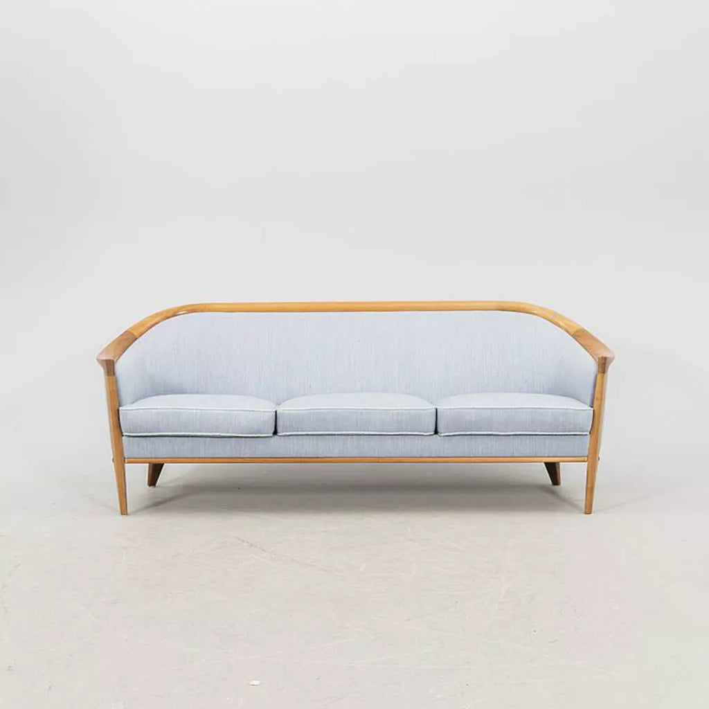 Fauteuil vintage scandinave bleu ciel – Bertil Fridhagen – années 60 - Furniture 1960