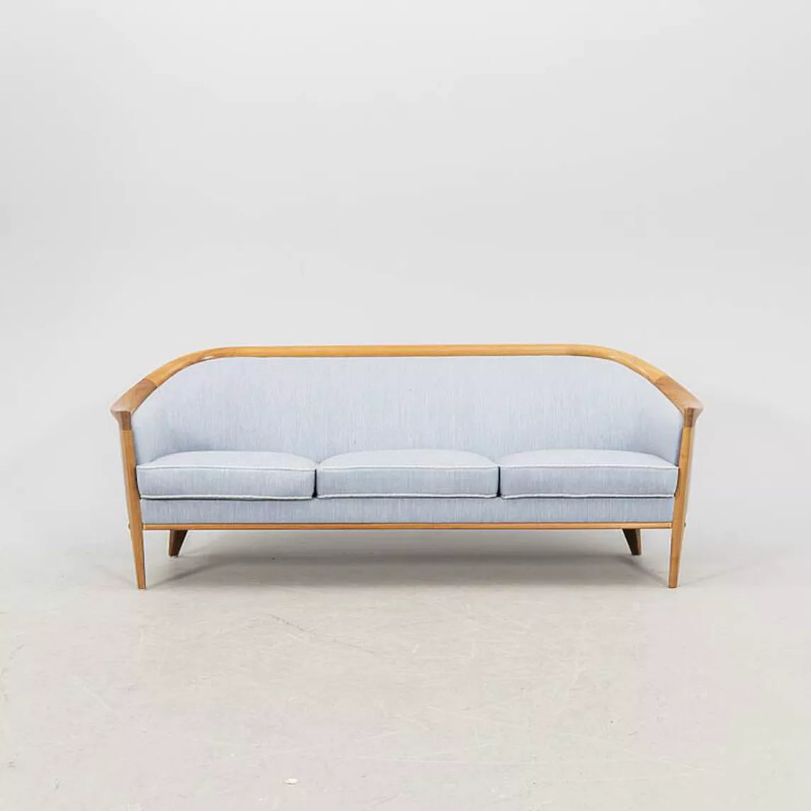 Fauteuil vintage scandinave bleu ciel – Bertil Fridhagen – années 60 - Furniture 1960