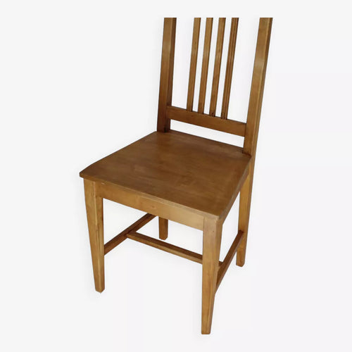 Chaise bistrot vintage scandinave en hêtre massif - Furniture 1960