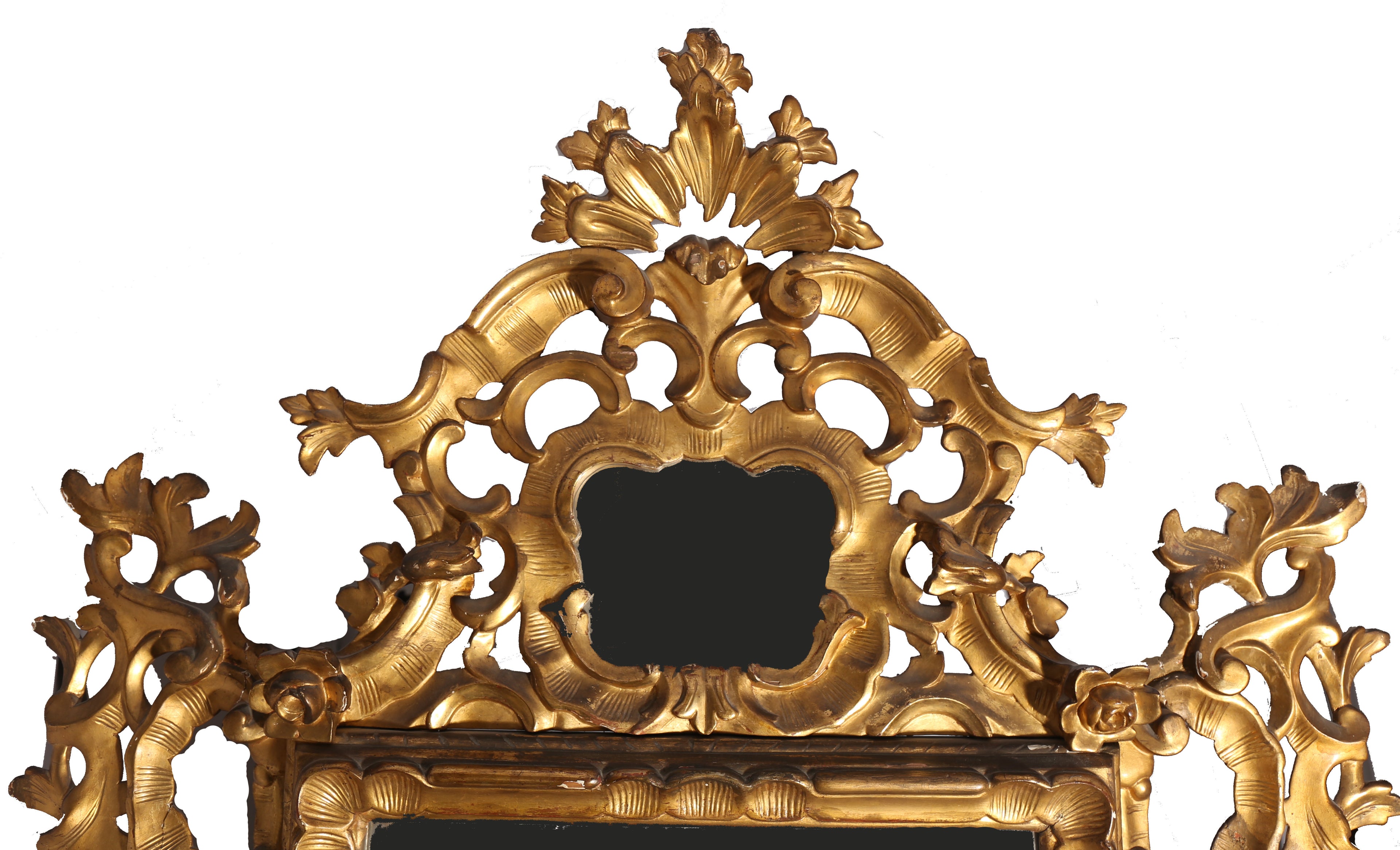 Miroir ancien au plomb – Bois doré – Style Louis XV – Espagne XVIIIe siècle - Furniture 1960