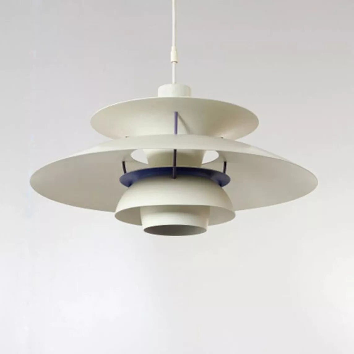 Suspension PH5 blanche – Poul Henningsen – Aluminium – Dk, années 80 - Furniture 1960