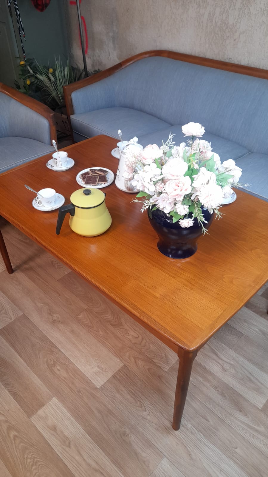 Table basse scandinave vintage en teck par String-Seffle – Suède – années 60 - Furniture 1960