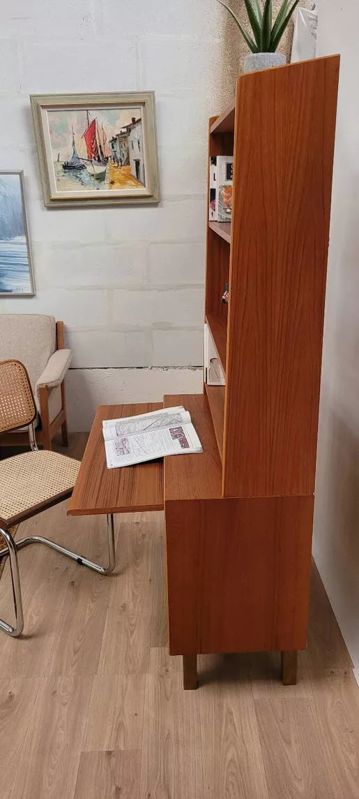 Bibliothèque multifonction vintage scandinave en teck – Danemark – années 60 - Furniture 1960