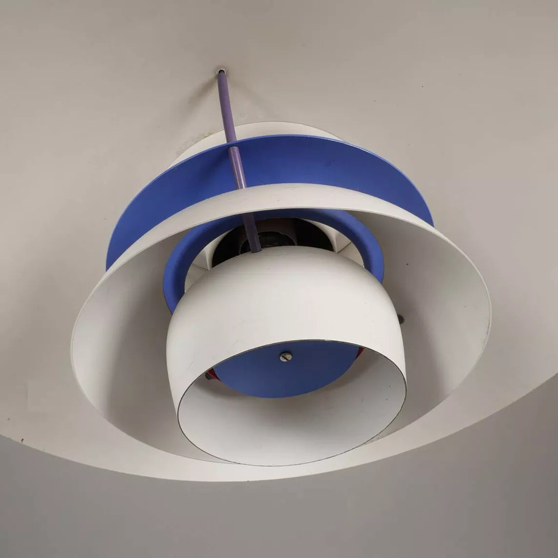 Suspension PH5 blanche – Poul Henningsen – Aluminium – Dk, années 80 - Furniture 1960