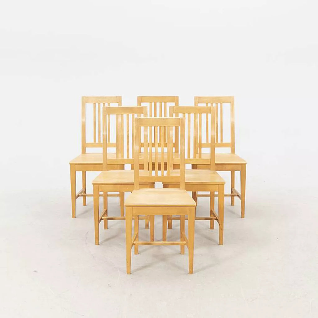 Lot de 6 chaises vintage Axel Larson – Möbel-Shop, Suède - Furniture 1960