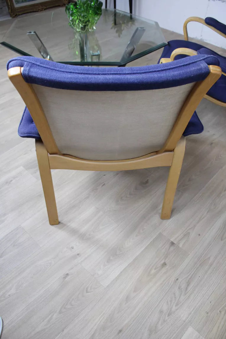Fauteuil scandinave vintage en tissu par Gustaf Axel Berg – Suède – années 50 - Furniture 1960