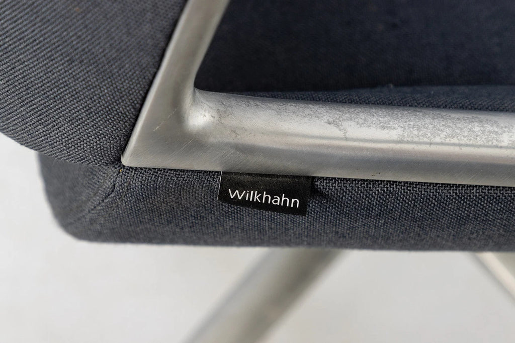 Wilkhahn Graph 301/5 – Chaise de Conférence Aluminium & Cuir - Furniture 1960
