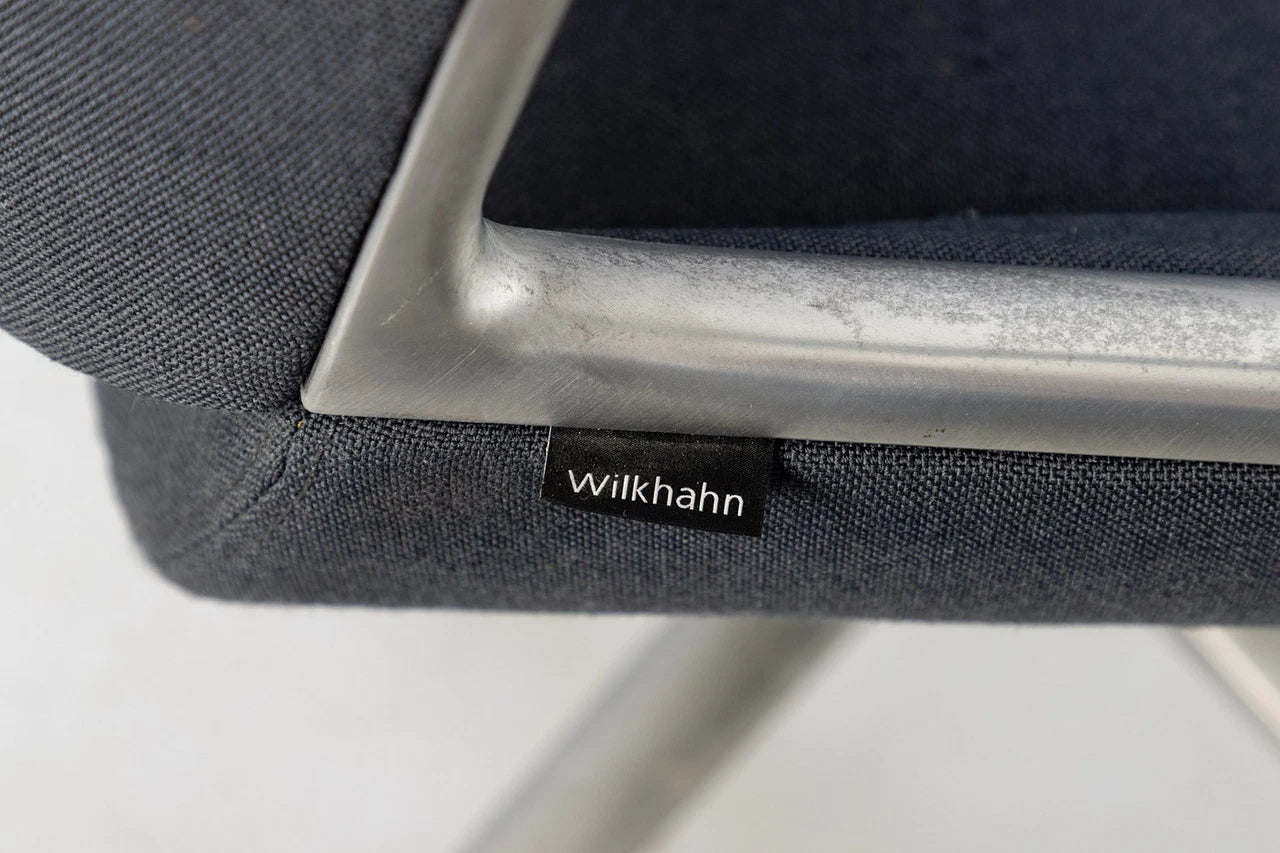 Wilkhahn Graph 301/5 – Chaise de Conférence Aluminium & Cuir - Furniture 1960