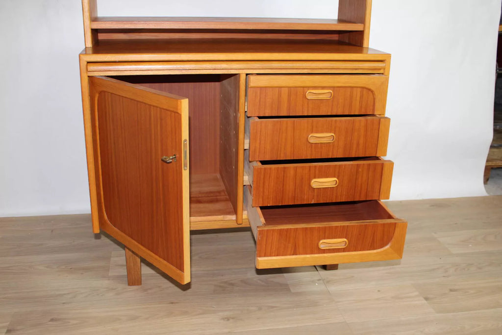 Bibliothèque multifonction vintage scandinave en teck – Danemark – années 60 - Furniture 1960