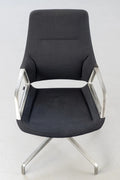 Wilkhahn Graph 301/5 – Chaise de Conférence Aluminium & Cuir - Furniture 1960