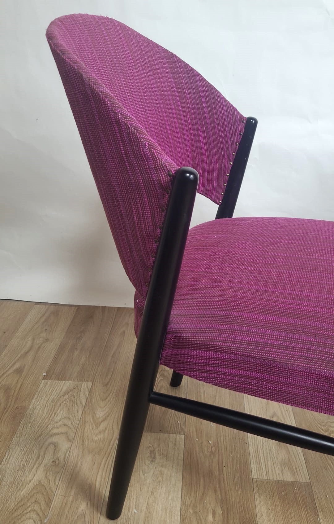 Lot de 4 chaises vintage en tissu violet – années 60/70 - Furniture 1960