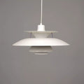 Suspension PH5 blanche – Poul Henningsen – Aluminium – Dk, années 80 - Furniture 1960