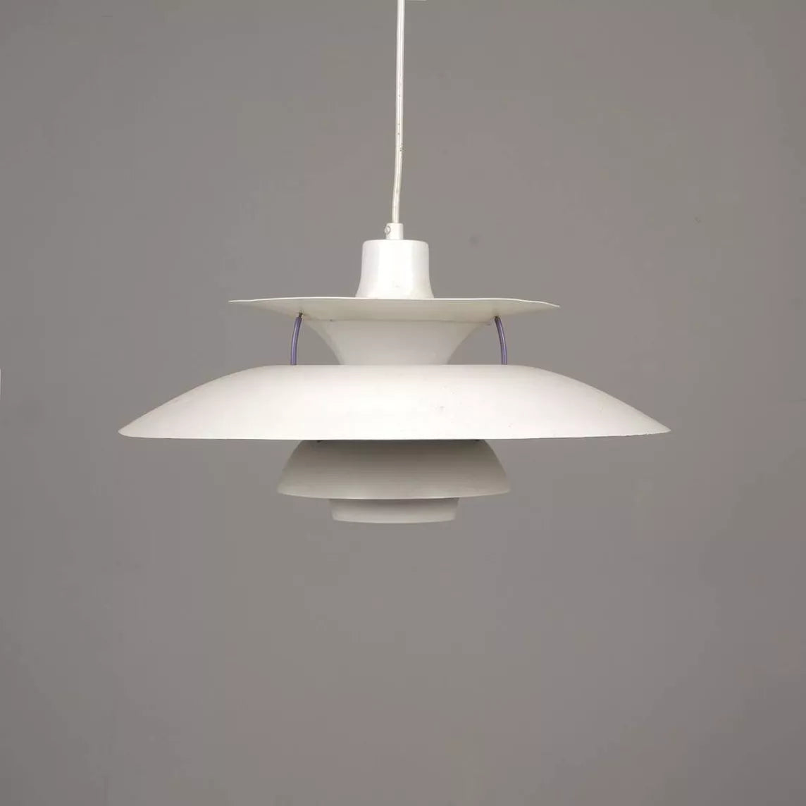 Suspension PH5 blanche – Poul Henningsen – Aluminium – Dk, années 80 - Furniture 1960