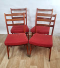 Lot de 4 chaises de salle à manger en teck – Fin XXe siècle - Furniture 1960