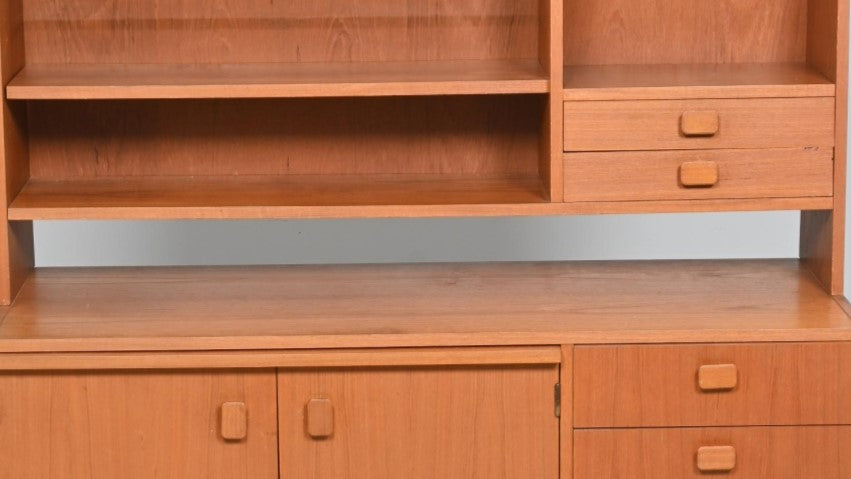 Bibliothèque modulable scandinave vintage en teck - années 60