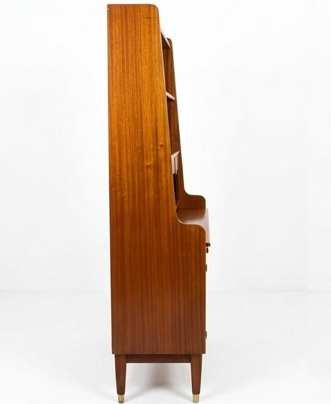 Bibliothèque secrétaire Vintage en teck, années 1960