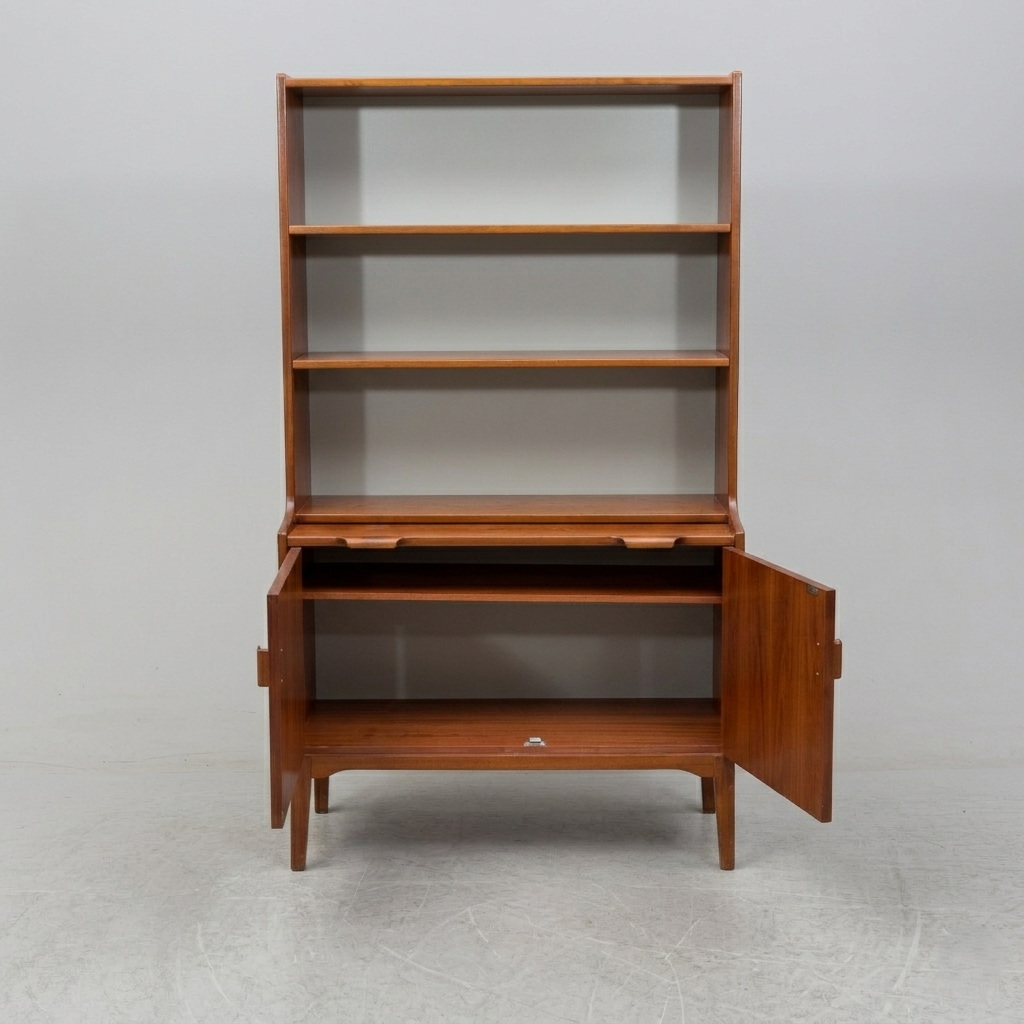 Bibliothèque vintage en acajou Hugo Troeds, Suède, années 1960