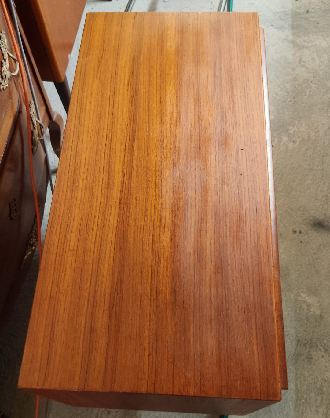 Buffet Scandinave vintage en teck avec surface d’écriture, années 60