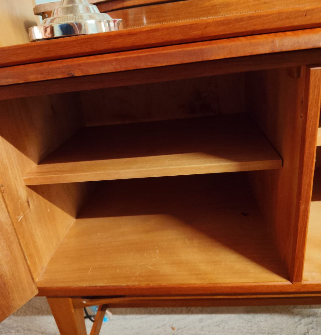 Buffet Scandinave vintage en teck avec surface d’écriture, années 60