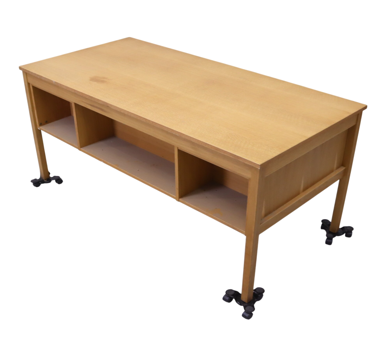 Bureau vintage scandinave en chêne double face – Suède – années 60 - Furniture 1960