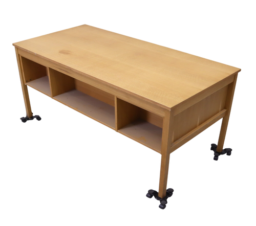 Bureau vintage scandinave en chêne double face – Suède – années 60 - Furniture 1960