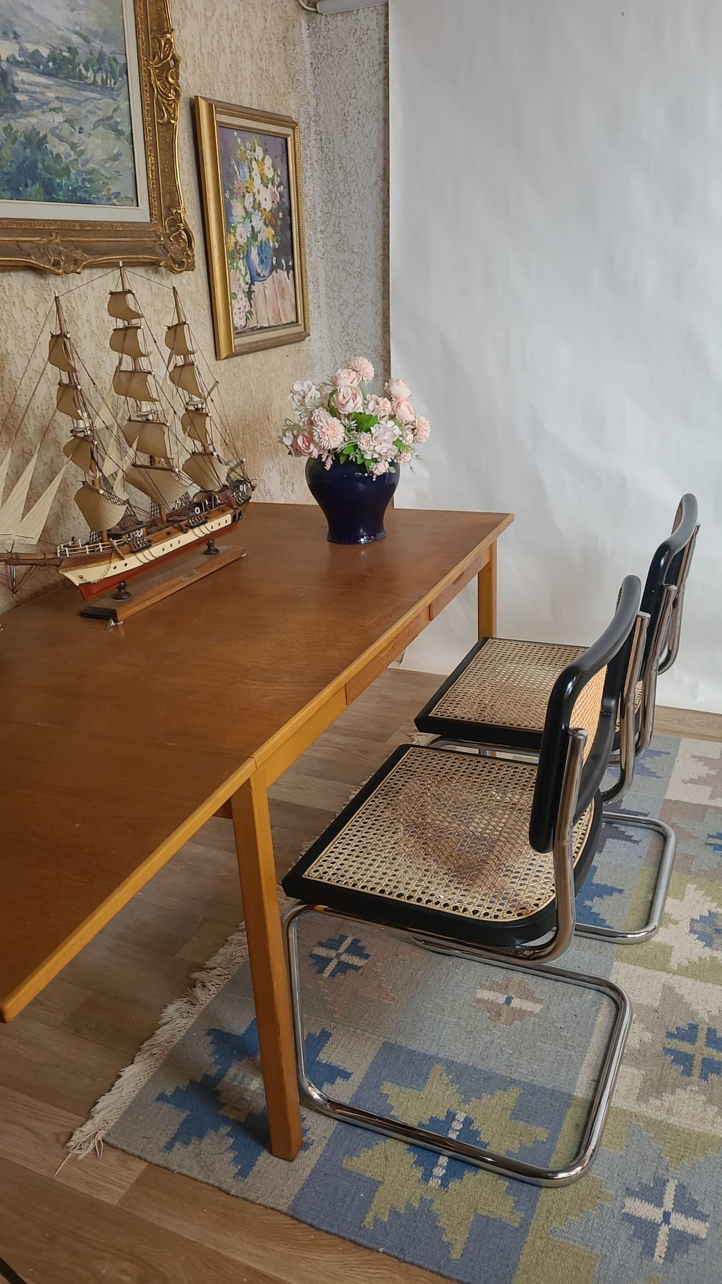 Lot de 4 chaises vintage Cesca B32 noire de Marcel Breuer, Italie