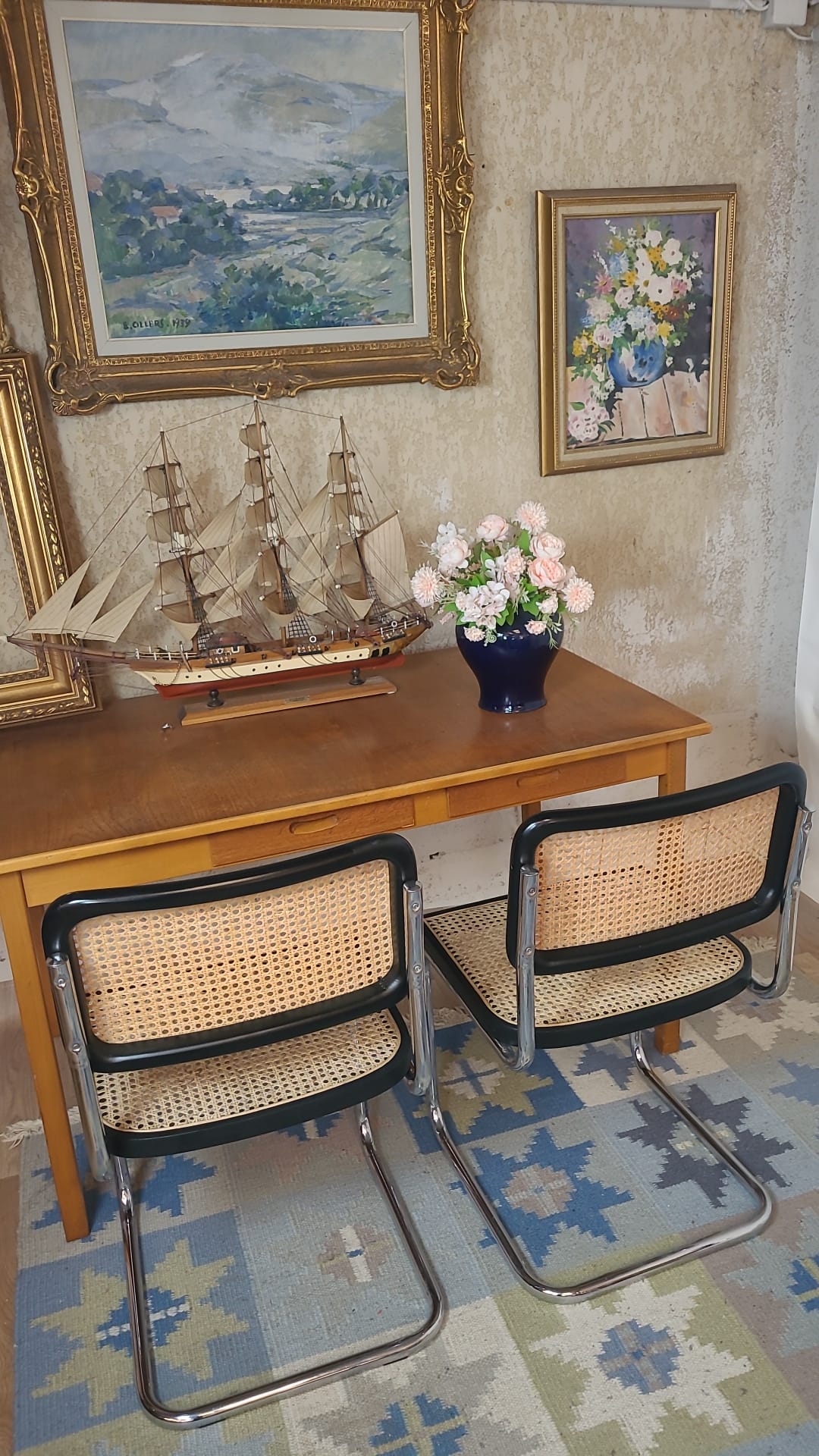 Lot de 4 chaises vintage Cesca B32 noire de Marcel Breuer, Italie
