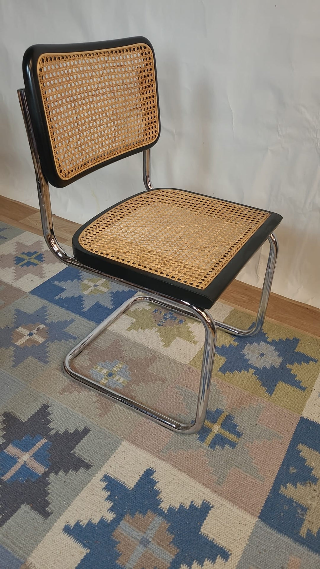 Lot de 4 chaises vintage Cesca B32 noire de Marcel Breuer, Italie