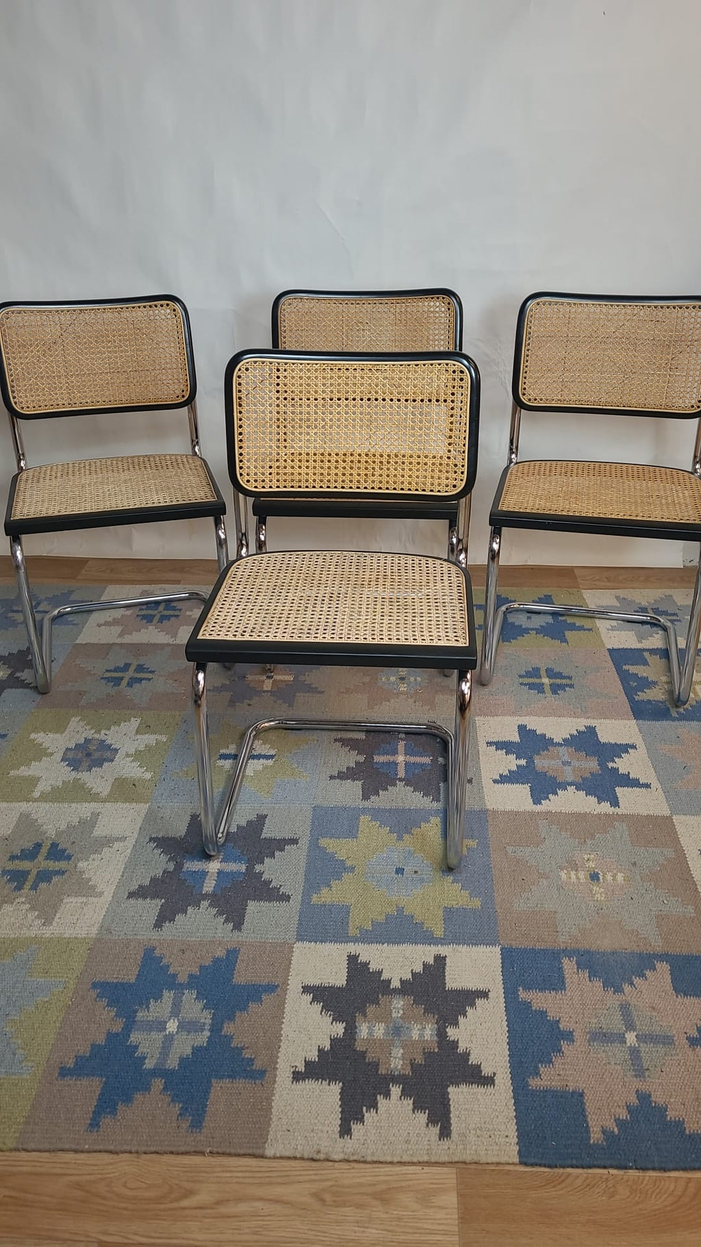 Chaise vintage Cesca B32 noire de Marcel Breuer, Italie