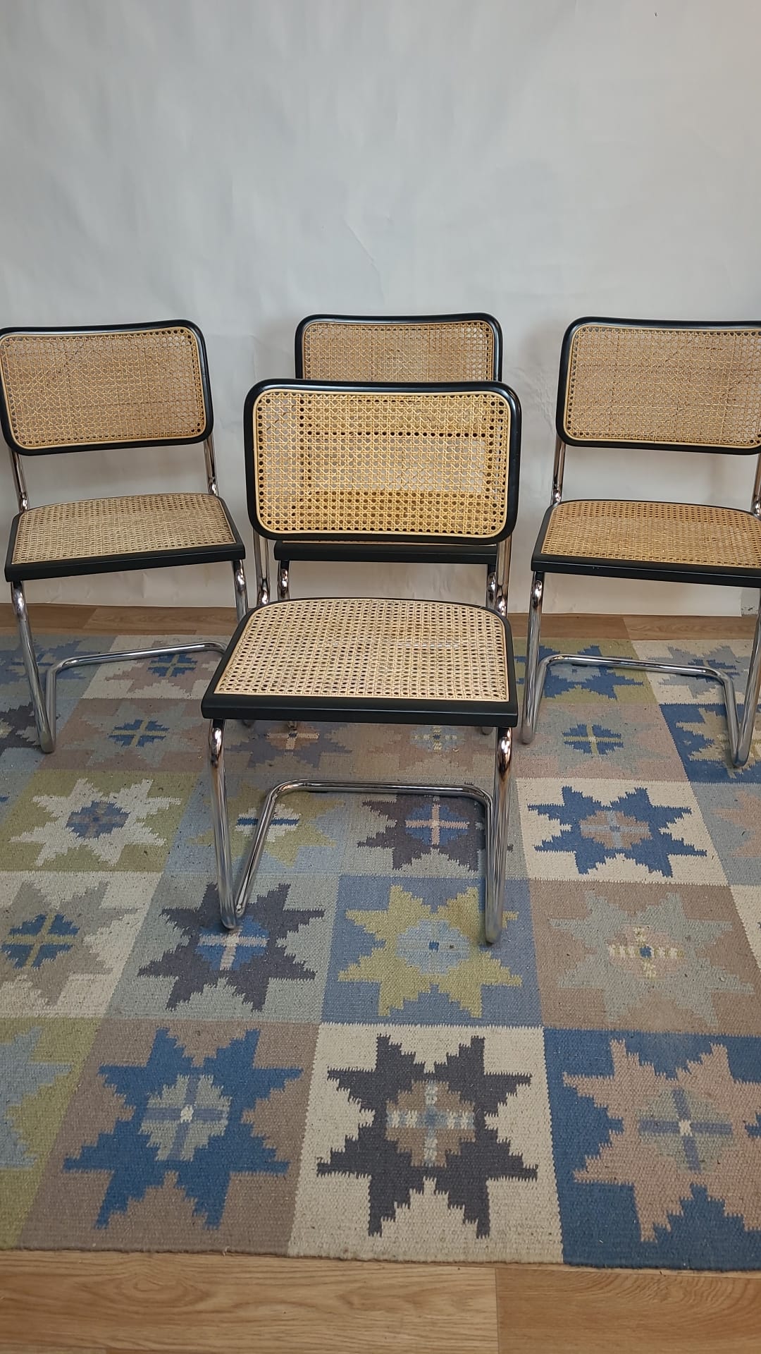 Chaise vintage Cesca B32 noire de Marcel Breuer, Italie