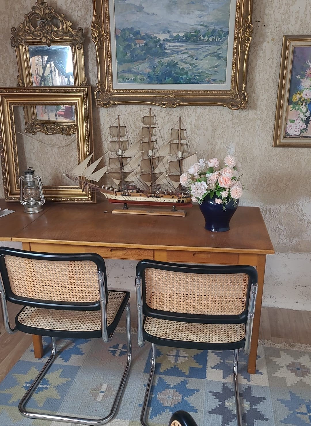 Lot de 4 chaises vintage Cesca B32 noire de Marcel Breuer, Italie