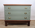 Commode vintage estampillée Gautier vert sauge, années 1970