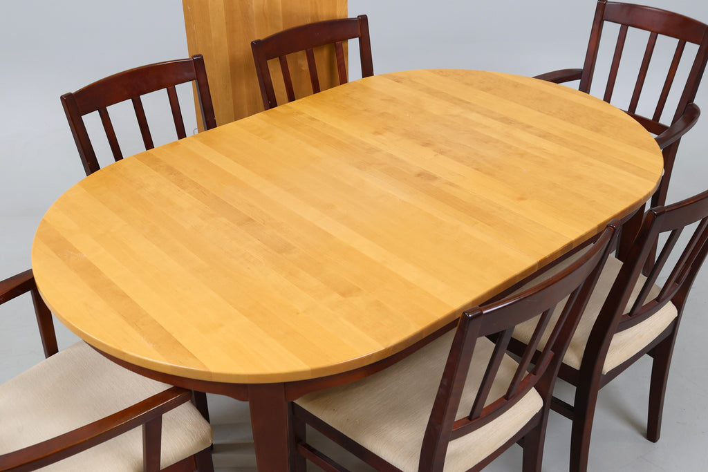 Ensemble de salle à manger Scandinave vintage  - table + 4 chaises et 2 fauteuils - Hans Ehrlin, Tranås