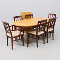 Ensemble de salle à manger Scandinave vintage  - table + 4 chaises et 2 fauteuils - Hans Ehrlin, Tranås