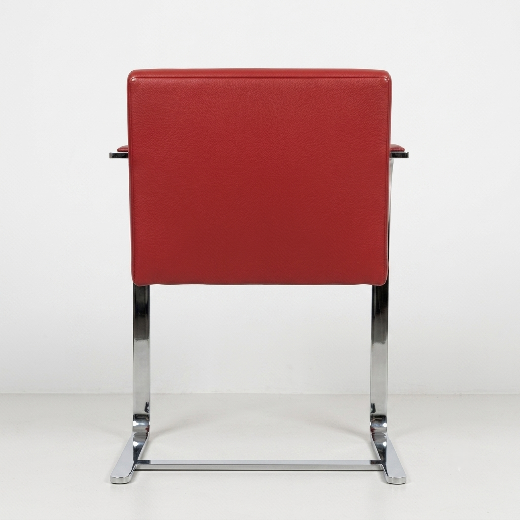 Fauteuil BRNO Moderniste rouge attribué à Ludwig Mies van der Rohe - Knoll International