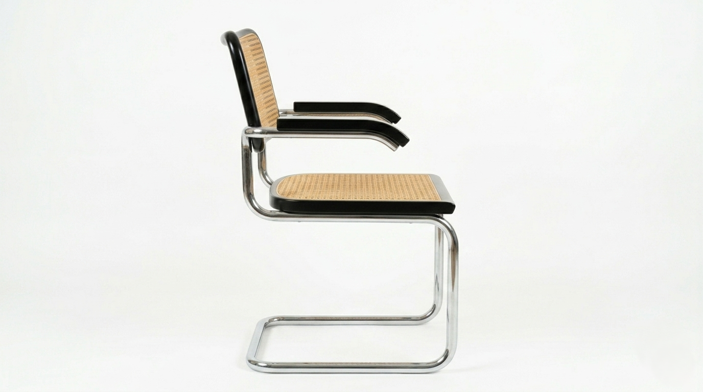Fauteuil Cesca B64 noir Bauhaus Marcel Breuer, Italie