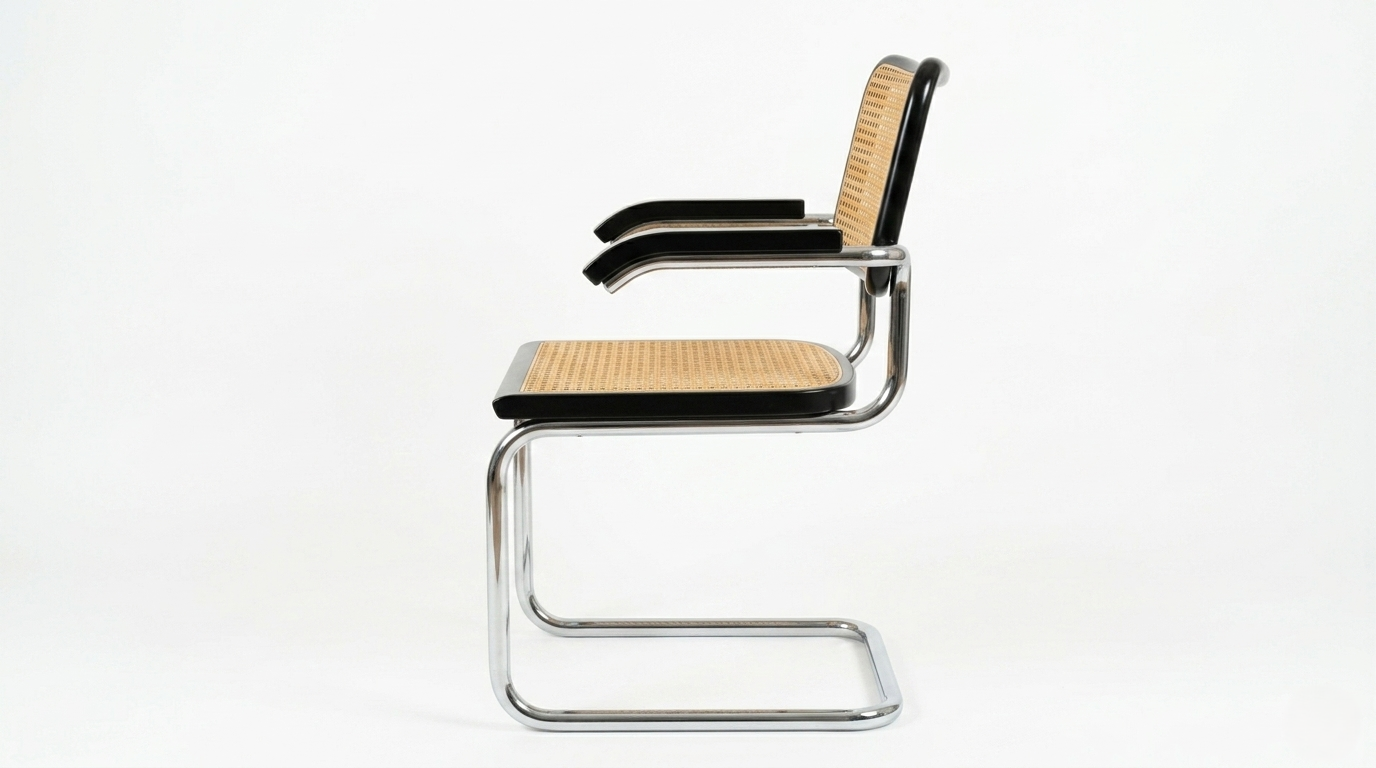 Fauteuil Cesca B64 noir Bauhaus Marcel Breuer, Italie