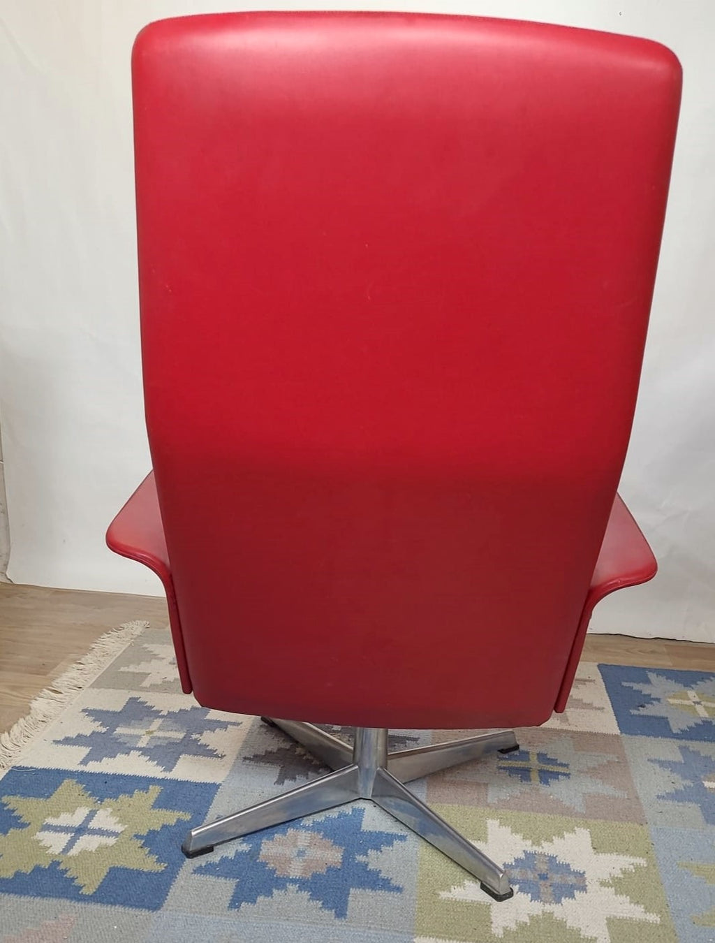 Fauteuil pivotant Vintage Scandinave estampillé Bodafors-Verken, Suède, années 70