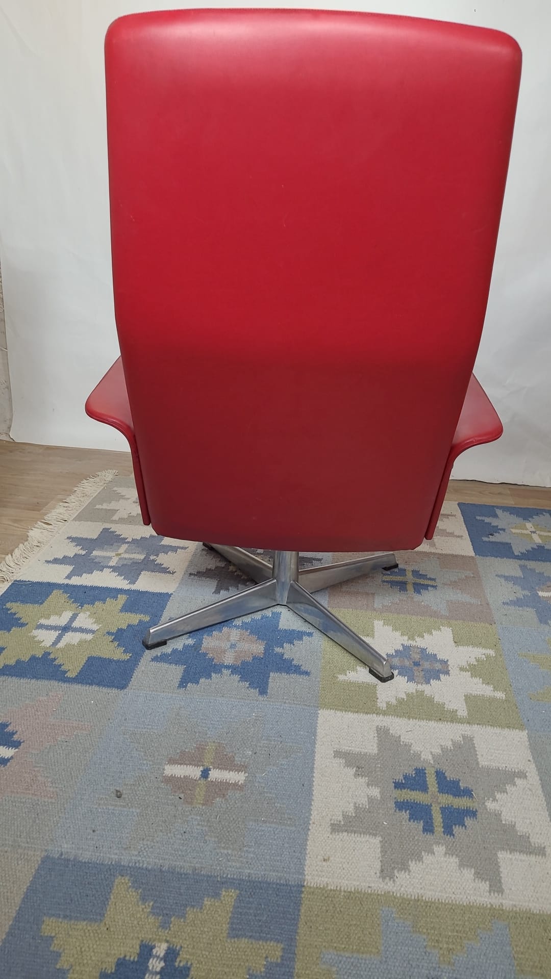 Fauteuil pivotant Vintage Scandinave estampillé Bodafors-Verken, Suède, années 70