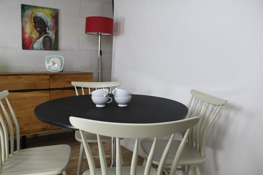 Lot de 4 chaises scandinaves Akerblom en bouleau – Suède 1955