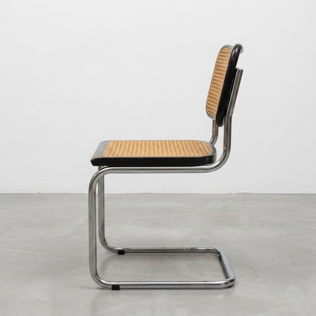 Lot de 6 chaises Cesca B32 noires Marcel Breuer Italie années 80