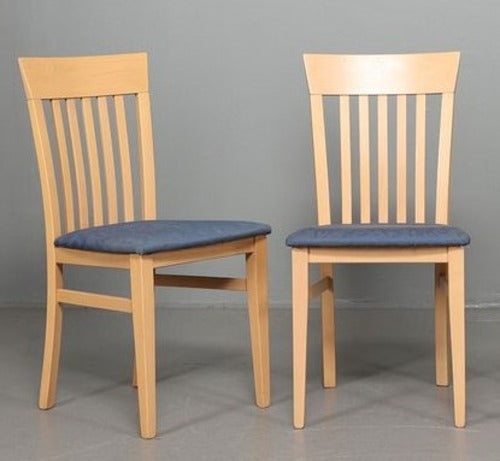 Paire de chaises vintage en hêtre massif - Furniture 1960